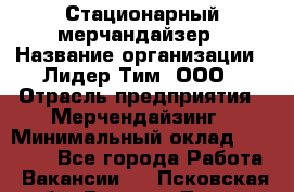 Стационарный мерчандайзер › Название организации ­ Лидер Тим, ООО › Отрасль предприятия ­ Мерчендайзинг › Минимальный оклад ­ 21 600 - Все города Работа » Вакансии   . Псковская обл.,Великие Луки г.